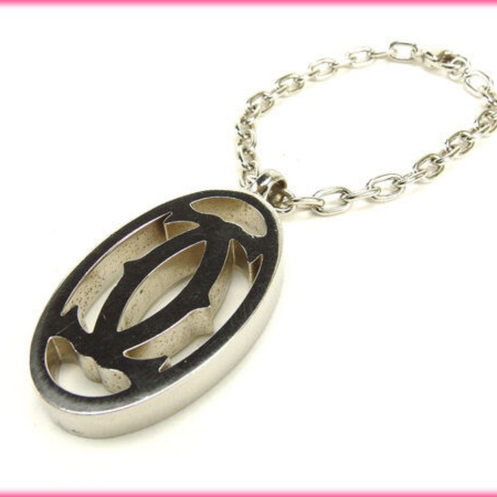 Cartier Key Ring Key Holder Silver Woman Authentic Used